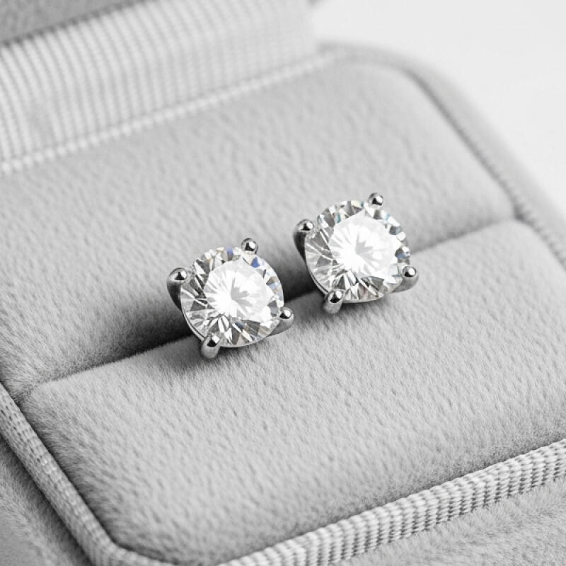 

Moissanite Wrap Diamond Earrings 1 Carat BME008 BME008