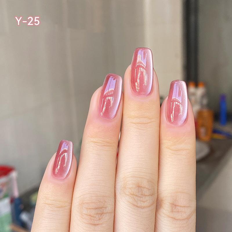 White Moonlight Pottery Light Cat Eye Gel Nail Polish New Style Candy Crystal Cat Eye Gel Nail Art Nail Shop Set Nail Supplies