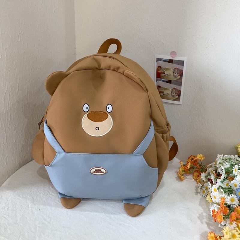 Cute bear cartoon backpack college style school bag large capacity outdoor fashion Japanese high value backpack