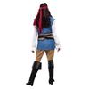 Halloween, adult women's Pirates of the Caribbean costume, blue pirate stage costume