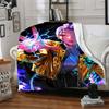 1pc KPop Demon Hunters Soft & Warm Flannel Blanket, Multi-Purpose Throw Blanket for Couch, Sofa, Office, Bed, Camping, Travel