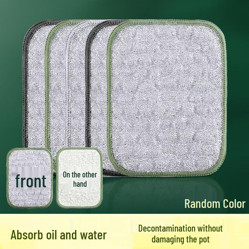 Abay Silver Wire Double-Sided Dish Scrubber Sponges