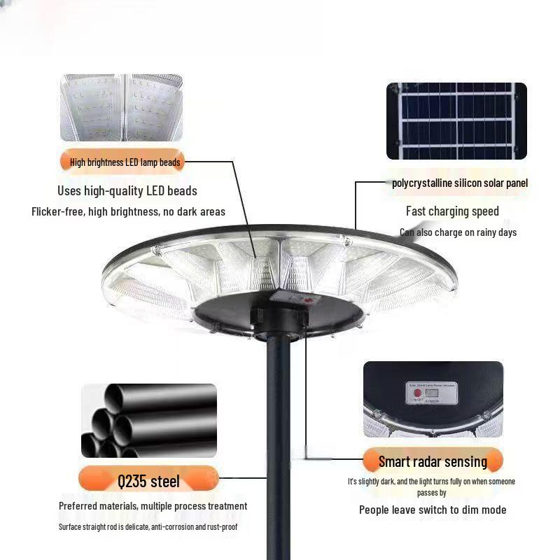 Solar Waterproof Outdoor Courtyard Light for Garden, Villa, Terrace, and Street Lighting.