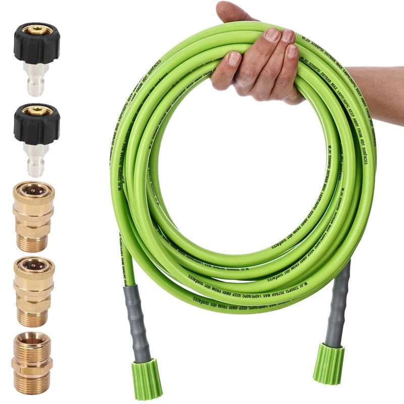 High-Pressure Car Washer: Water Gun with Quick Connect Rubber Hose Extension