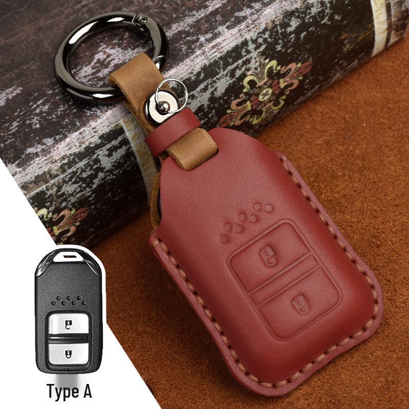 

Vintage Crazy Horse Leather Key Case for Honda Civic, Accord, Avancier, Fit (10th Gen)