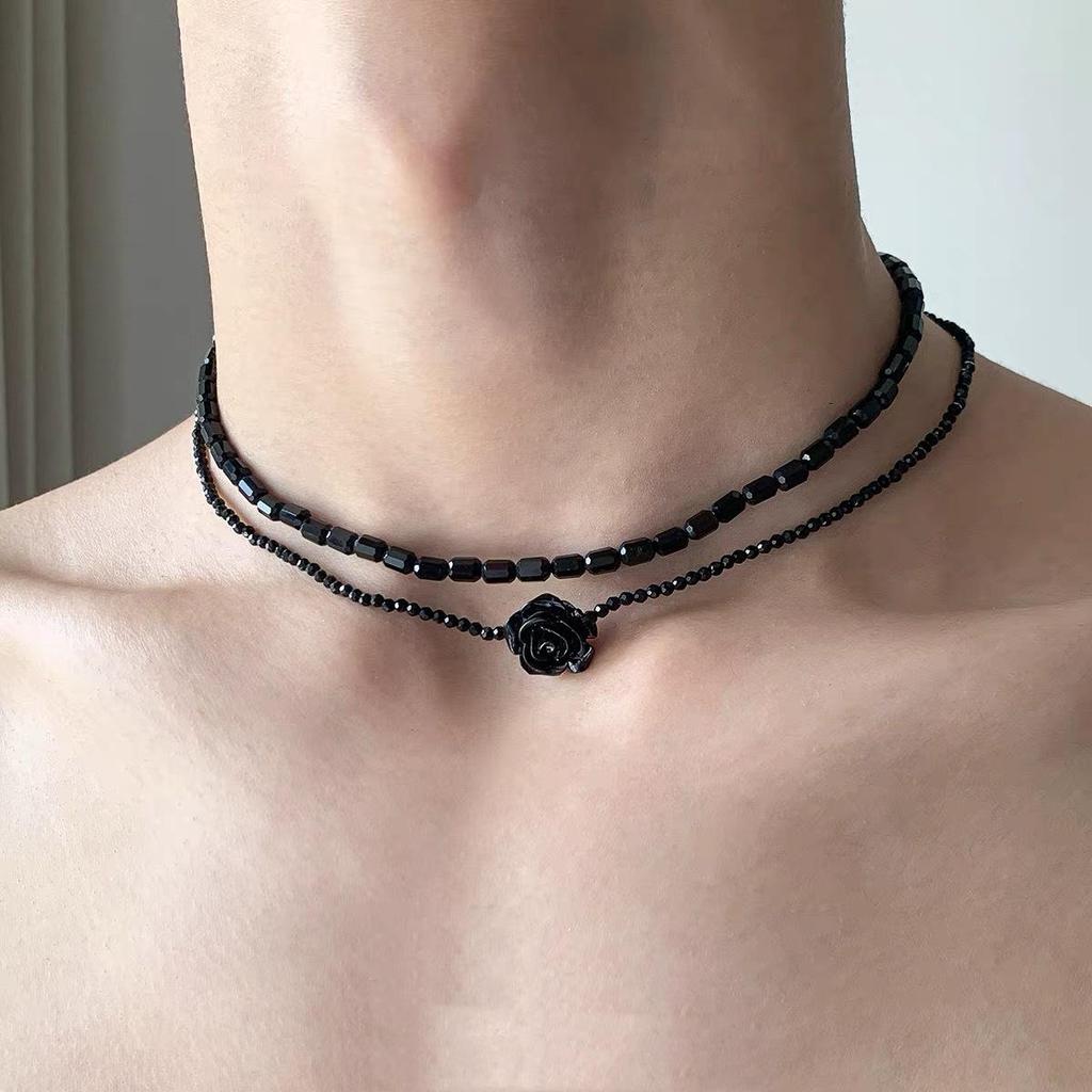 Starburst Double Layer Men's Necklace: Trendy, Light Luxury Hip Hop Style, Unisex Clavicle Chain
