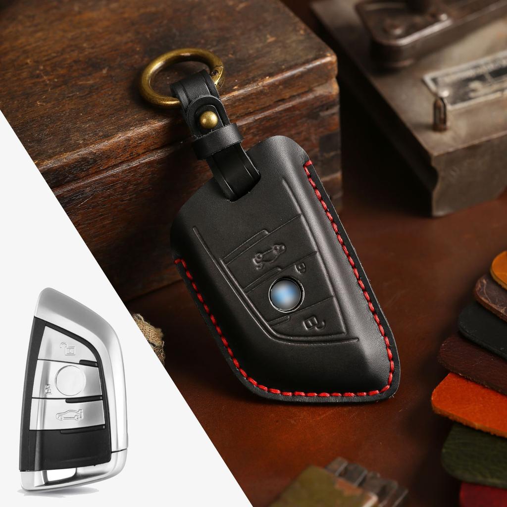 Leather Key Cover Is Suitable For Bmw Key Cover, Blade Pure Handmade Car Key Cover Can Be