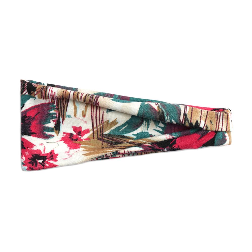 Damen Sportstirnband Yoga Stirnband Schweißabsorbierendes Band Antitranspirant Breite Kante Bedrucktes Kopftuch Haarschmuck