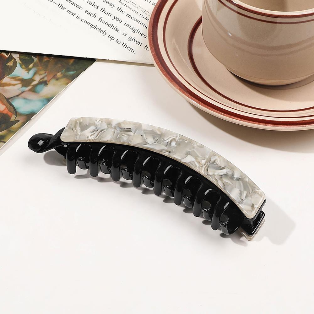 13cm Large Ponytail Claw Clip Vertical Banana Hair Clips Women's One-word Clip Twist Hairgrips Fashionable Hair Accessories