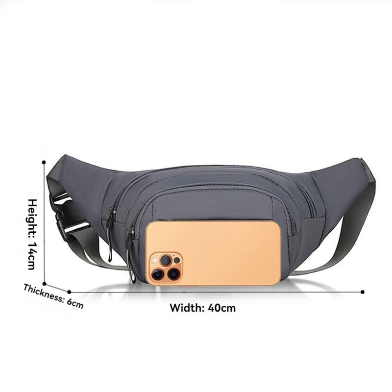 Canvas Fit Waistpack Mobile Fanny Waist Packs Men's Sports Outdoor Leisure Running Anti Theft Ultra Thin Invisible Waist Bag