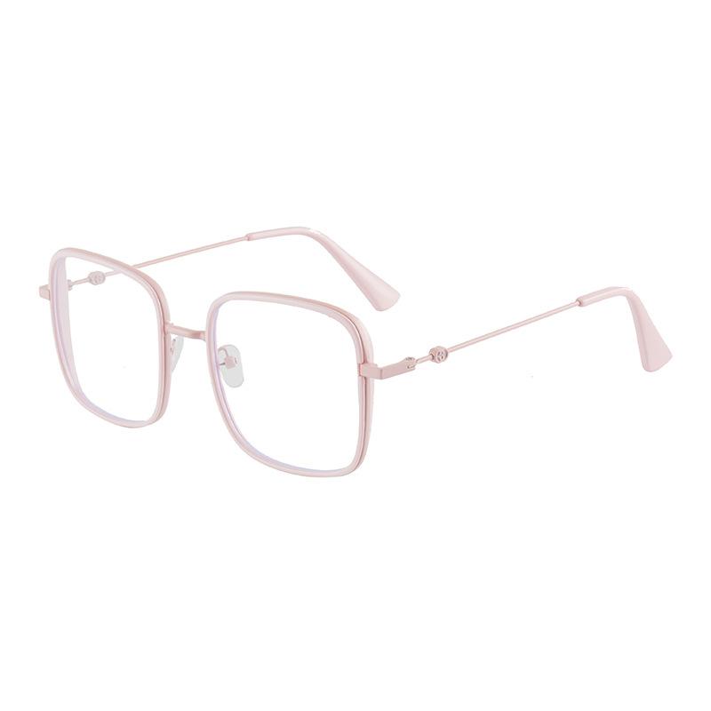 Large Square Frame Woman Glasses Ins Girl Fashion Transparent Eyewear High-definition Anti-blue Light Computer Eyeglass