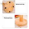 Wooden Paper Towel Holder with Stable Base Non-Slip Design Easy Setup Kitchen Roll Paper Holder Storage Rack