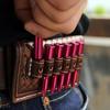 TOURBON Cartridge Holder Belt Ammo Holder for .38, .357, .44, and .45 Pistols and Revolvers, Holds 6 Rounds, Perfect for Airsoft