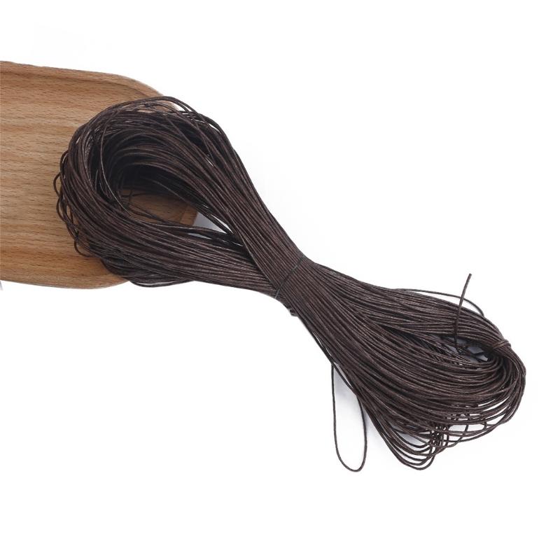 65.61yardX1mm Waxed Cotton Braiding Thread Weaving String for Handmade Bracelets Necklaces Jewelry Making Accessories