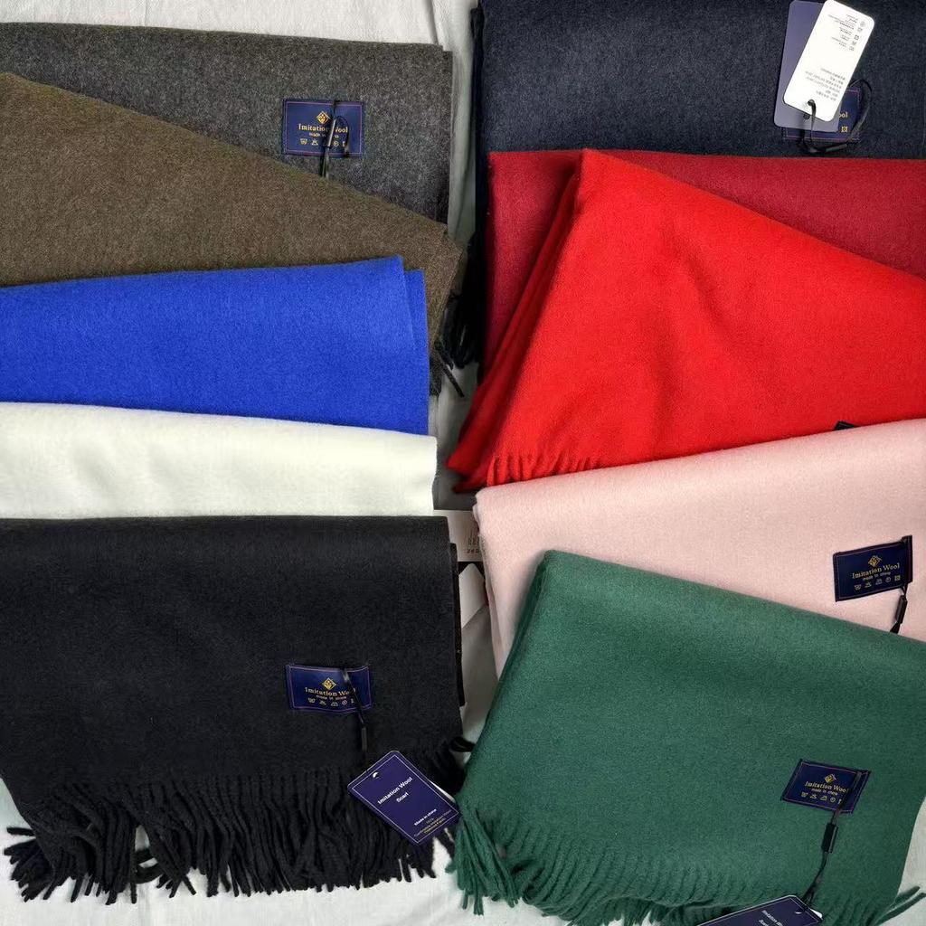 Šarlatově červený zimní dámský šátek a šála z imitace kašmíru - Oboustranný vysoce kvalitní nákrčník Dárek