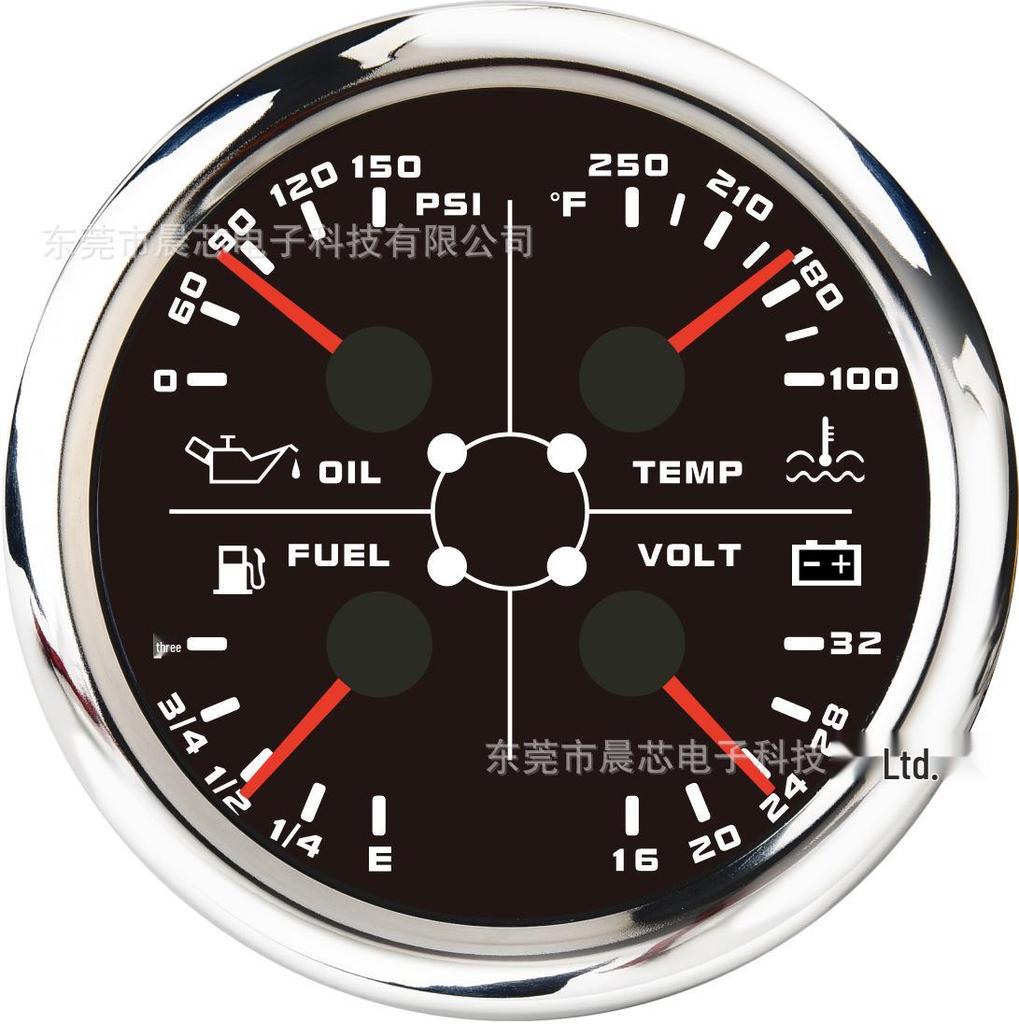 85mm Multi-Function Gauge: Voltmeter, Water Temp, Oil Level & Pressure