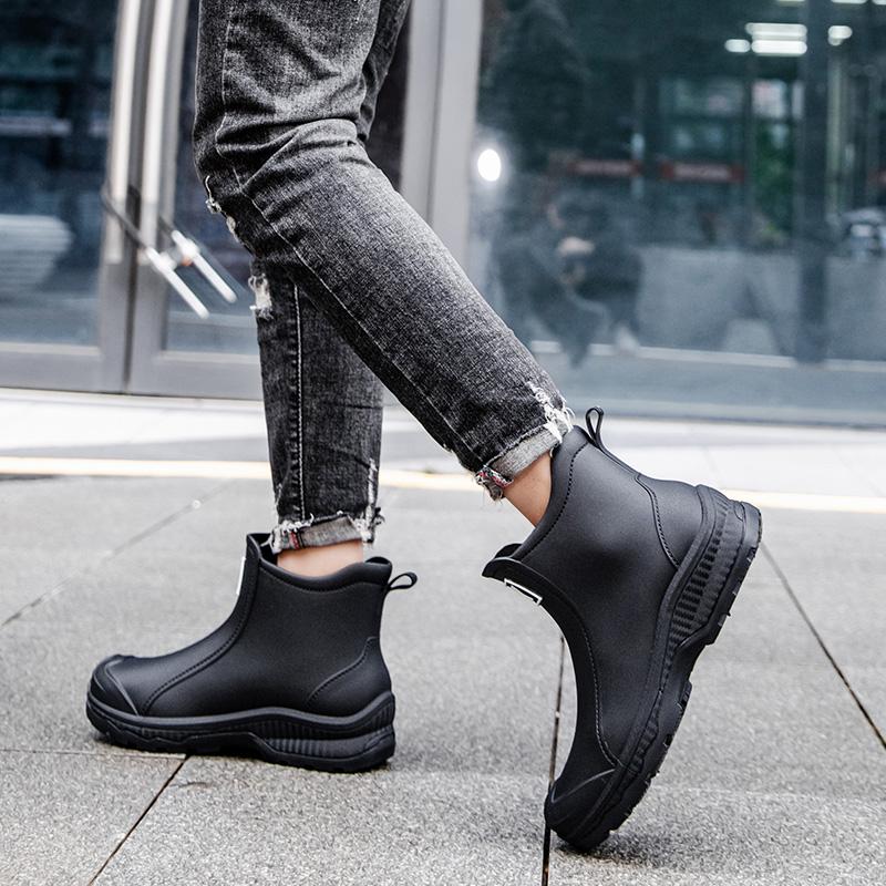 

Rain Boots Women Anti Slip Trend Lightweight Soft Rain Shoes Outdoor Fishing Thick Sole Waterproof Shoes Fashion Comfy 2025 39 сірий