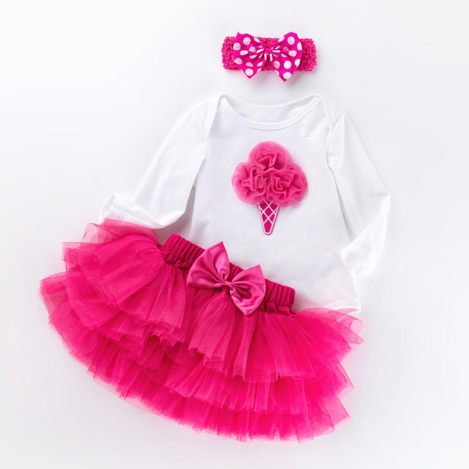 

Детский костюм Детский комбинезон с длинными рукавами + сетчатая юбка + головной убор