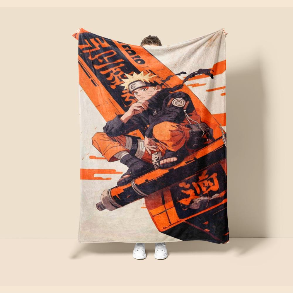 Flannel Blanket Blanket,Naruto Cartoon Sofa Winter Comfort Soft Fluffy Luxury Blanket Adult Home and Decor Microfiber Bedding