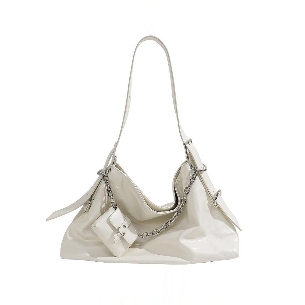 

Новая сумка подмышку большой вместимости, модная сумка, сумка-тоут через плечо для通勤 белый