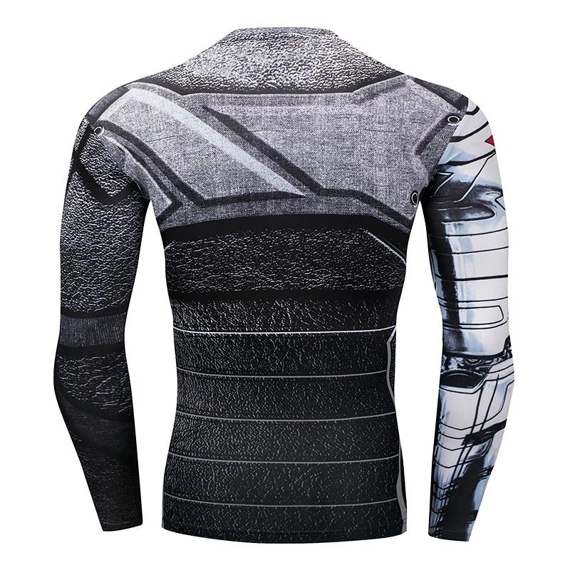 Stylish And Comfortable Men T-shirt Long Sleeve Super Hero Compression Sport 3d Fitness Cycling Shirt