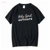 New T Shirt Holy Spirit Activate Usa Size Long or Short Sleeves Vintage Washed Stretched Graphic Designer Clothes Slightly