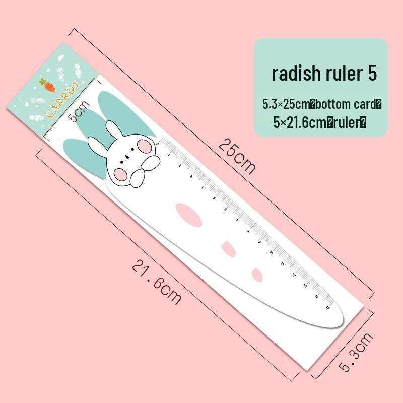 Magnetic Carrot Ruler: Soft 15cm Bookmark  Drawing Tool – Cute Cartoon Stationery for Students 15cm