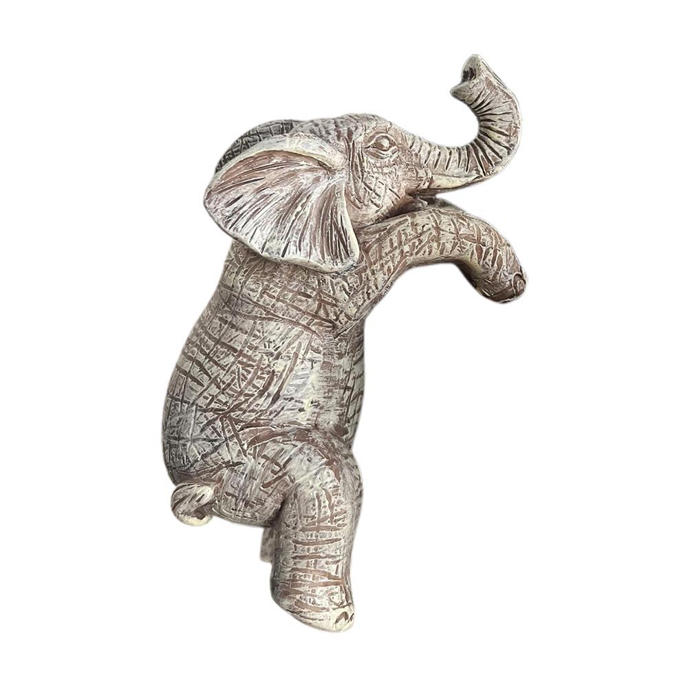 Resin Mini Elephant Garden Lawn Decorative Statue Courtyard Lawn Small Scene Layout Adornment