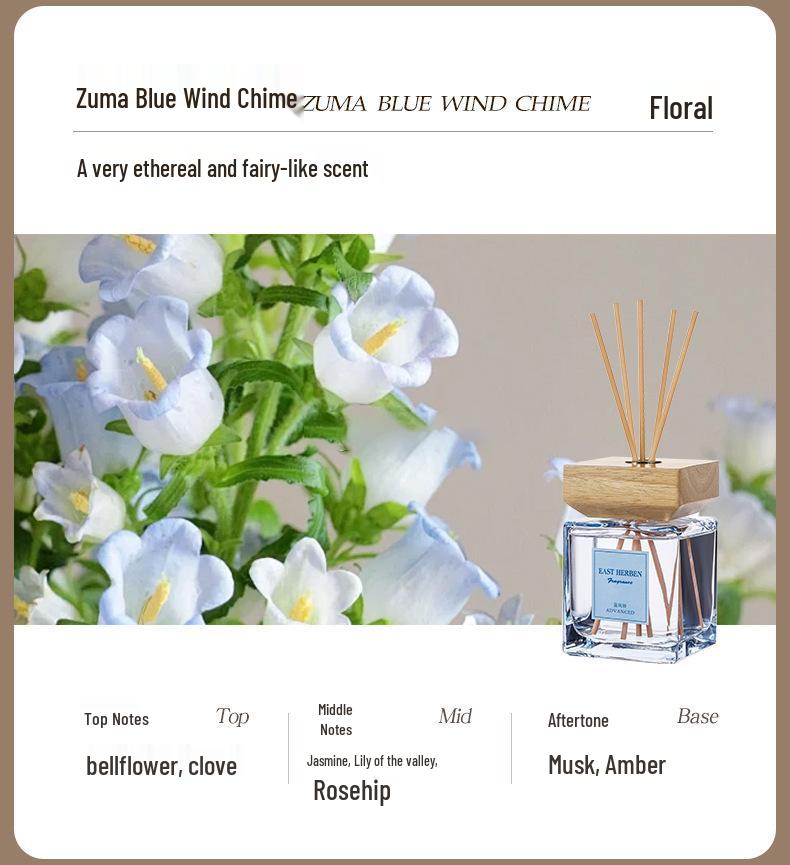 Oriental Charm Flameless Essential Oil Diffuser with Rattan Sticks for Home and Hotel Use