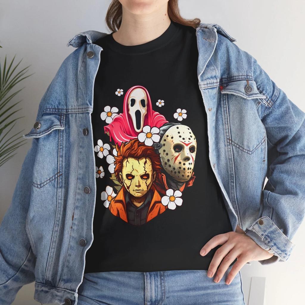 Flowers and Monsters Horror Halloween shirt