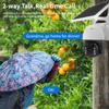 Solar Powered Wireless Monitor Camera 3MP Wall Mount Smart WiFi Camera IP66 Waterproof Color Night