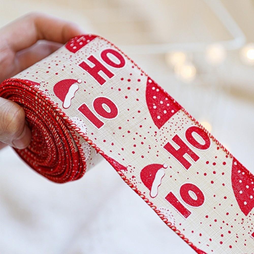 Lmitation Linen Fabric Swirl Ribbon 2m Burlap Ribbon  Christmas Tree Decoration