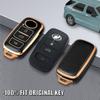 4 Buttons Key Fob Cover For Toyota Perodua Key Case Cover Car Key Protection Smart Remote Tpu Car Key Case Bag 8 Colors