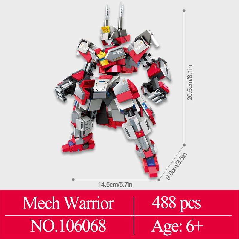 

488pcs Mecha Robot Building Blocks Boy s Birthday Gifts Toys Creative Battle Robot Assembly Model Mini Bricks