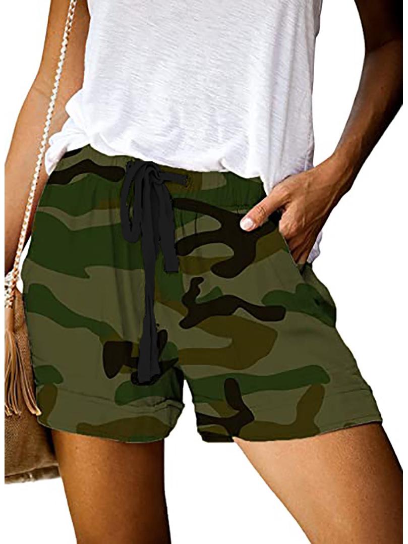 

Women s High Waist Tie Casual Shorts - Summer 2025 European Style Wide Leg Pants M