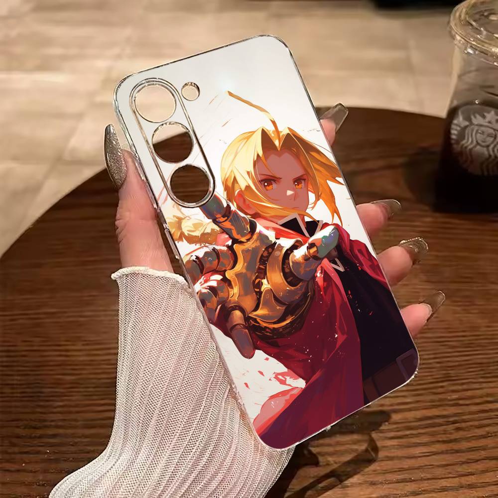 Fullmetal -Alchemist-Edward -Elric Clear Phone Case for Samsung Galaxy A71, A70, A52, A51, A40, A30