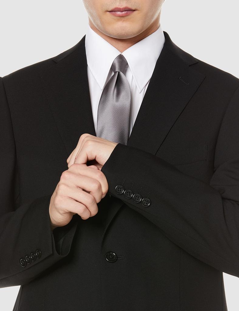 Anzughose Set PEARSE ULTRA Kleidung Trauerknopf Einzelhose die sich am Saum dehnt Anzug Schwarz Y7 [Konaka] [JOHN comfort] MOVE/Formal