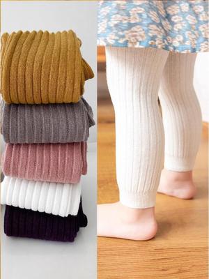 Girls' Korean Style Elastic Leggings - Spring/Autumn Casual Long Pants for Children