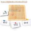 Wooden Montessori Multiplication Board Game Kids Learning Educational Toys Math Counting Hundred Board Interactive Thinking Game