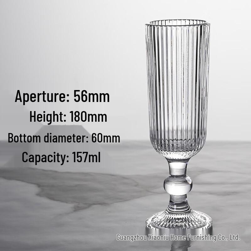 Shangqi Vertical Striped Short-Stem Glass