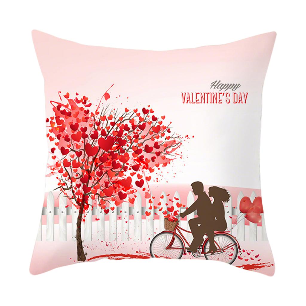 Valentine's Day Decor Pillowcases 4,Pack, Love Heart Printed Cushion Covers For Sofa/Bed,Red Black Pillow Cases For Home Decoration