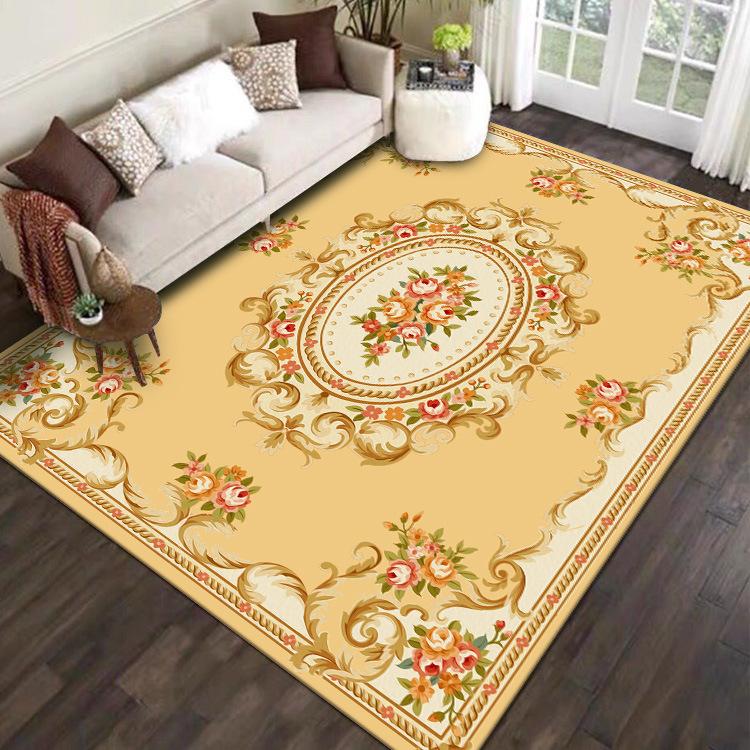Luxury Retro-style Carpet Daily Home Non-slip Decor Rug Suitable for Living Rooms Bedroom Balconies Etc. Multiple Sizes