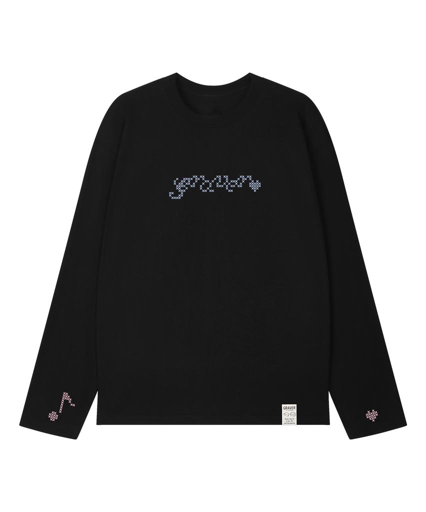 GRAVER [Unisex] Stich Graver Long Sleeve T-Shirt_3Color