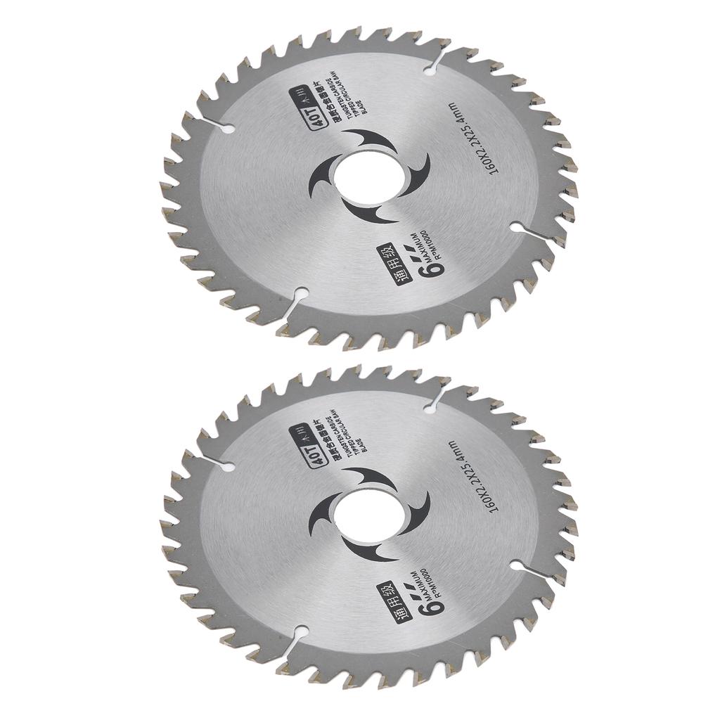 2Pcs 6in 40 Teeth Hard Alloy Universal Wood Usage Woodworking Cutting Saw Blade Web