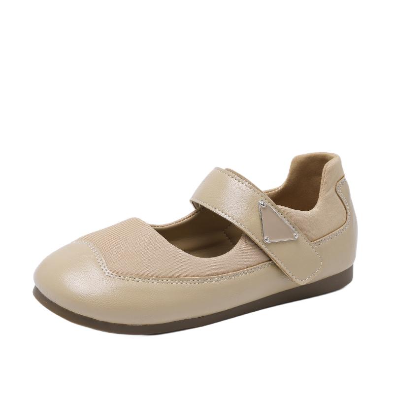 

Мода 2025 НОВЫЕ Женские Шлепанцы на Плоской Подошве Мягкая Подошва Кожаные Слипоны Повседневная Обувь Простые Универсальные Средний Каблук Противоскользящая Пряжка 40 абрикосовый