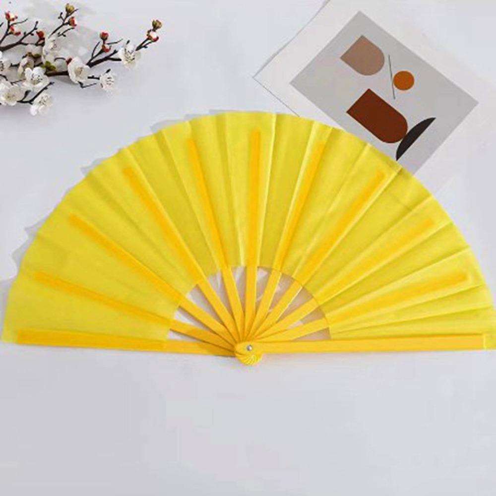 Plastic Bone Chinese Tai Chi Yoga Kung Fu Fan 33cm Hand Folding Stage Fan  Wedding Party Decor