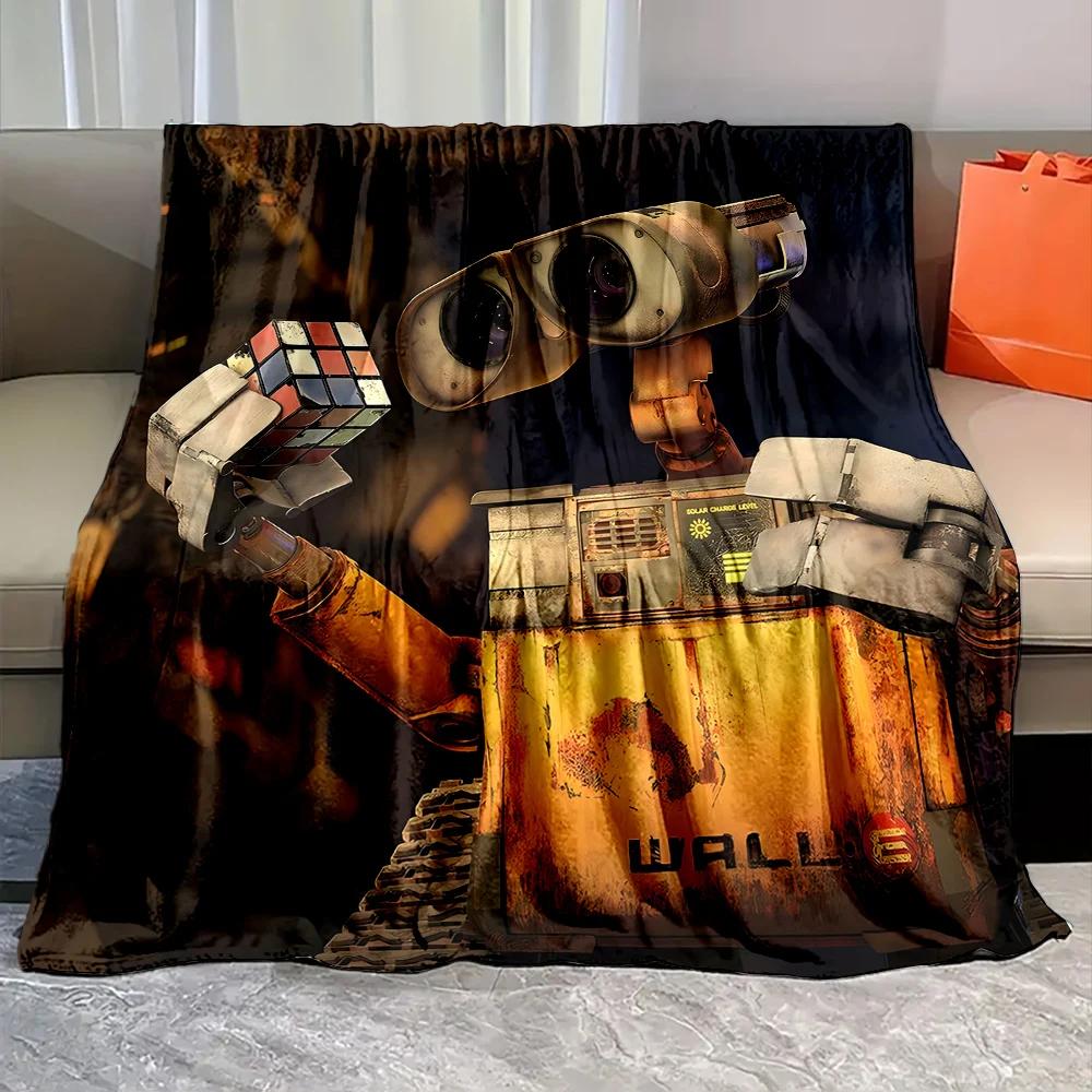 1PC Robot Disney Walle Eve Printed Blanket for Home Travel Sofa Soft and Comfortable Blanket for Adults and Kids Holiday Gifts