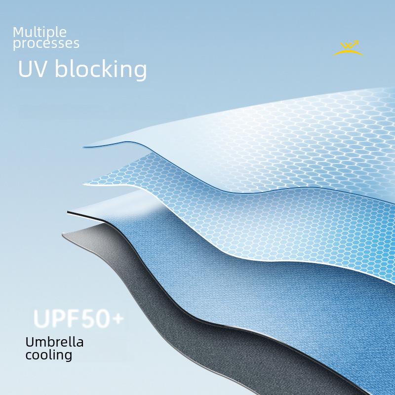 Black 16-Bone Automatic Three-Fold Dual-Purpose Umbrella for Sunny and Rainy Days - Large, Reinforced, Anti-Storm Design.