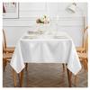 1pc Solid Rectangle Table Cloth, Washable Polyester Fabric Table Cover for Wedding, Birthday Party, Banquet Reception