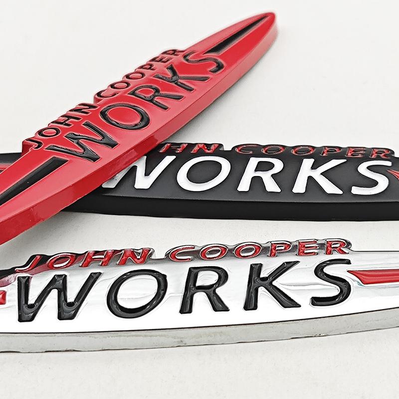 3D Metal Car Stickers Grille Badge Logo Works Emblem Decal For MINI Cooper JCW S F54 F56 F60 R50 R53 R55 R56 R57 R60 Accessories